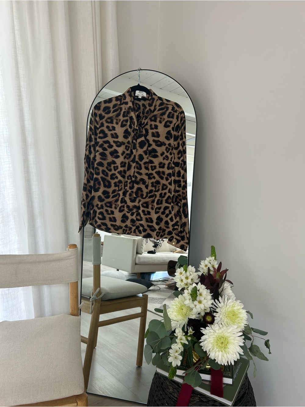 Elegant DAY Birger et Mikkelsen for Indira Hicks leopard print blouse M